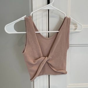 Out From Under Wrap It Up Seamless Reversible Bra Top in Dusty Rose, Size XS/S